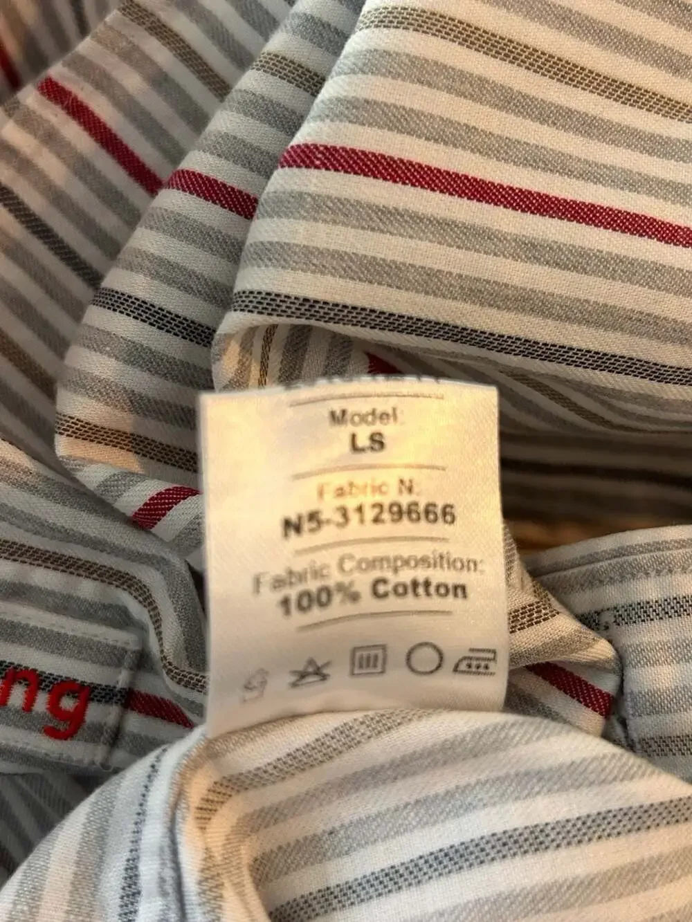 Devan Vincent Men's Long Sleeve Button Down Striped Dress Shirt, EUC